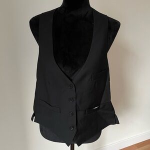 Boy. by Band of Outsiders Black Wool Tuxedo Sleeveless Vest EUC Size 1/XS